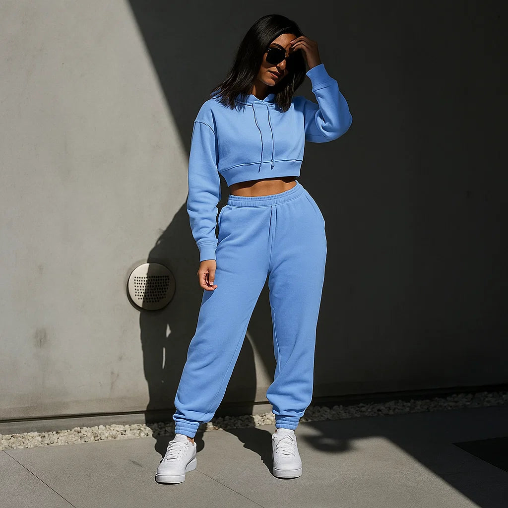 Conjunto Mujer Oversize Pantalón Canguro Top Premium